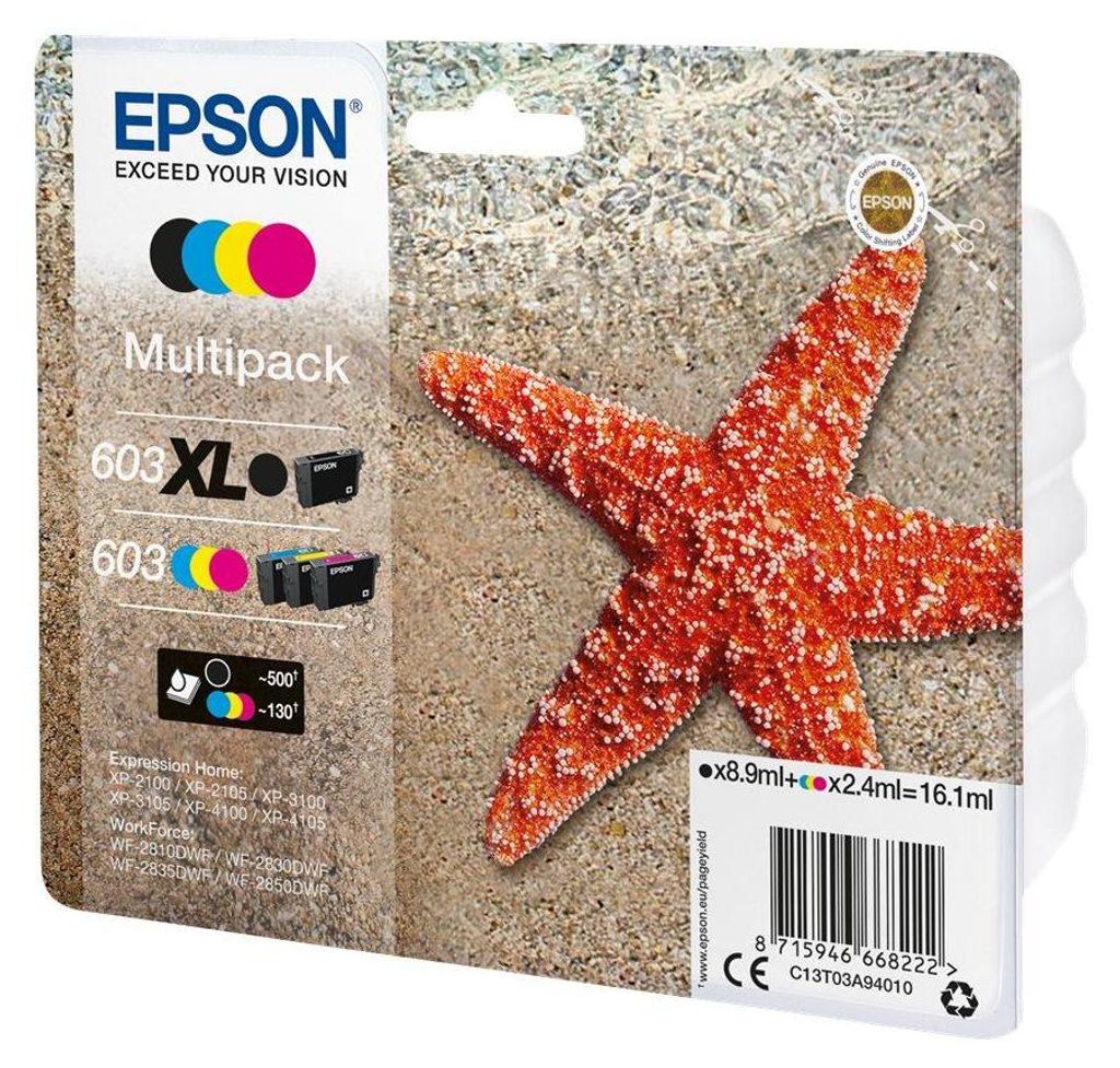 Epson Multipack 4 colori 603 XL Nero/Standard CMY Immagine del prodotto 