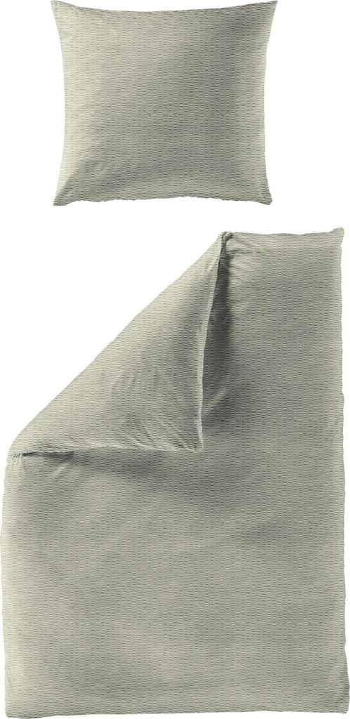 BIERBAUM Bettwäsche SELIMA Seersucker BL 135x200 cm grün Bettbezug