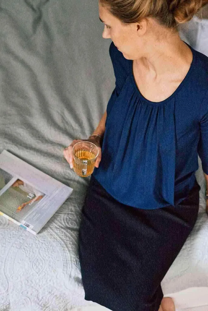 Blouse allaitement marine XL Kangaroo : confort et discrétion Milk & Love