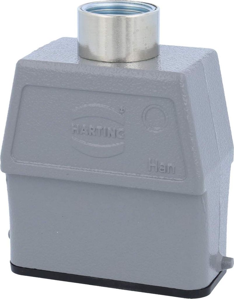 HARTING Han 10A Tüllengehäuse hoch, 1xM20 gerader Kabelabgang, für 1 Bügel (am Unterteil) Verschraubung M20