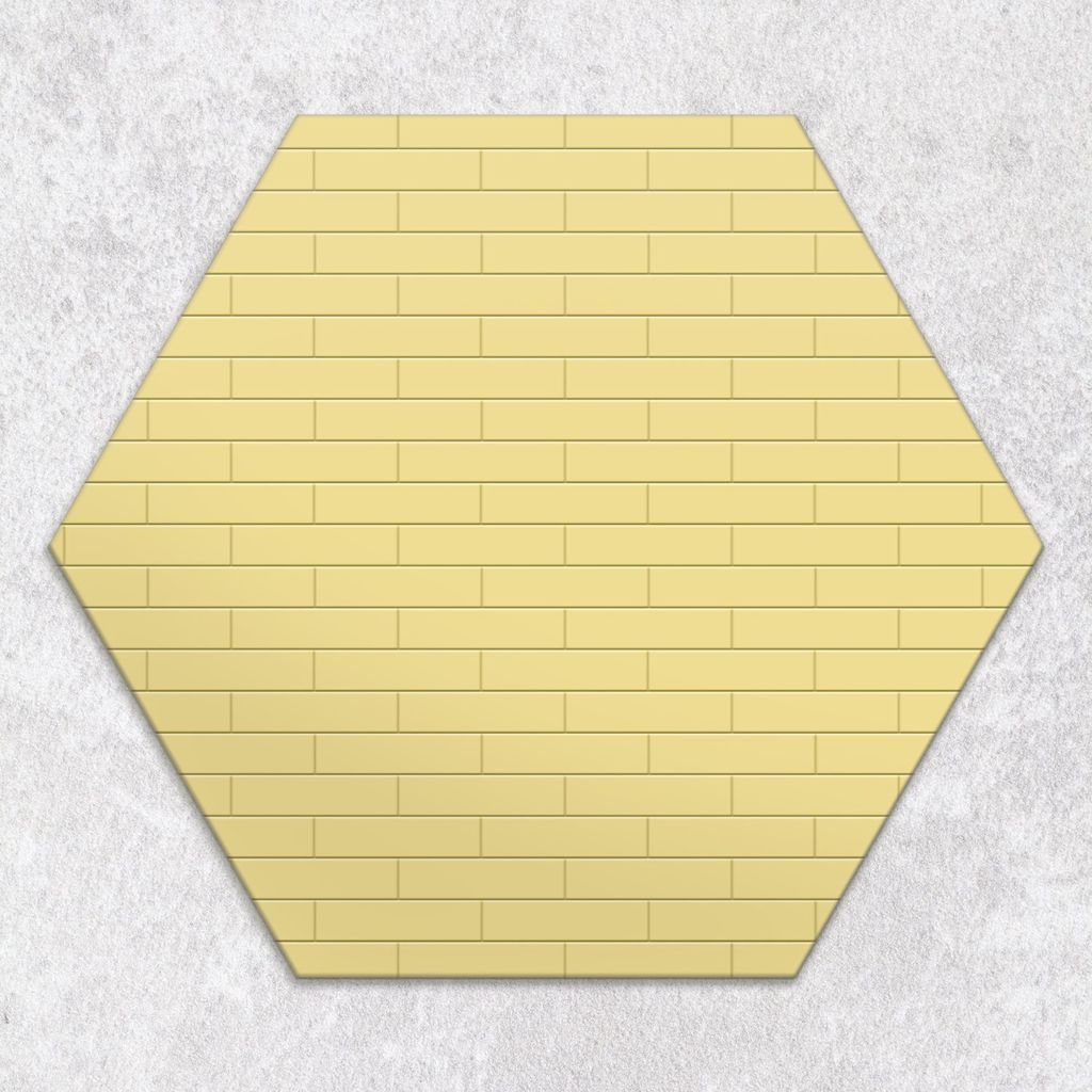 Glas-Herdabdeckplatten Glaskeramikkochfeld-Abdeckung Spritzschutz Glas hexagon 40 cm farbige Ziegel