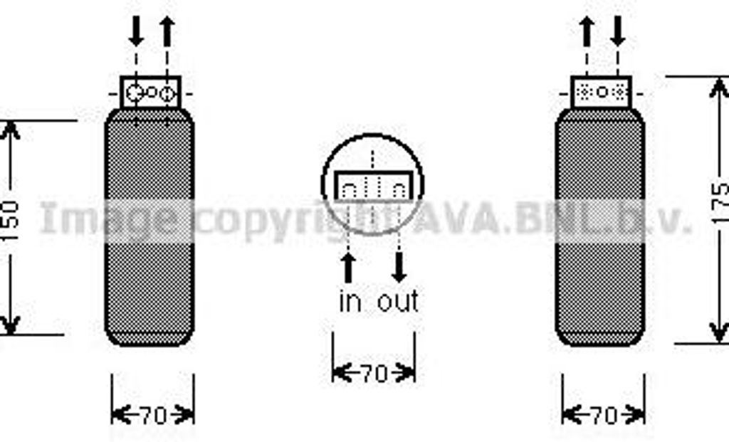 AVA OLD291 Trockner, Klimaanlage OE 1618010 kompatibel mit Omega