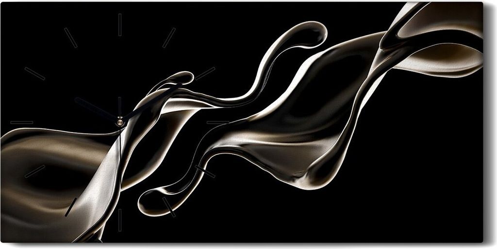 Wanduhr Bürouhr Leinwand Bild Geräuschlos Kunstdruck 60x30 Abstrakte Kunst - schwarze Hände