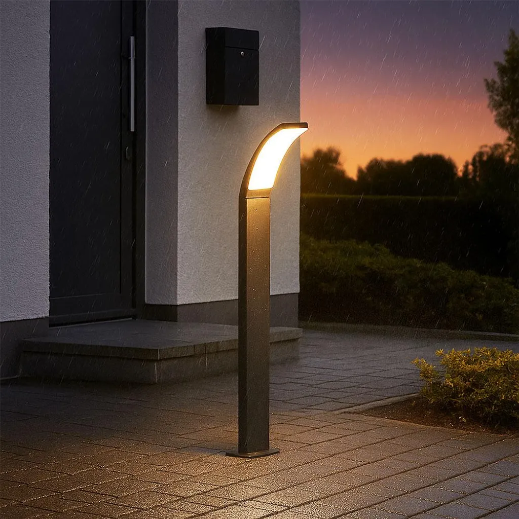 Lampadaire LED d'extérieur anthracite en aluminium SMD hauteur 100 cm