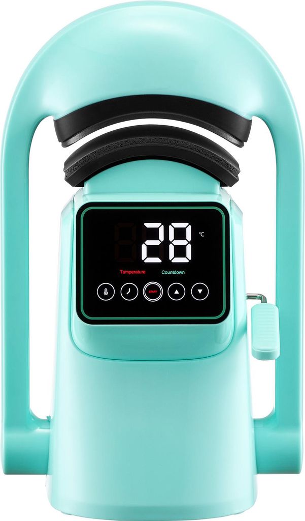 SucceBuy Automatische Hut-Hitzepresse mit Touchscreen und Wechselplatten Grün