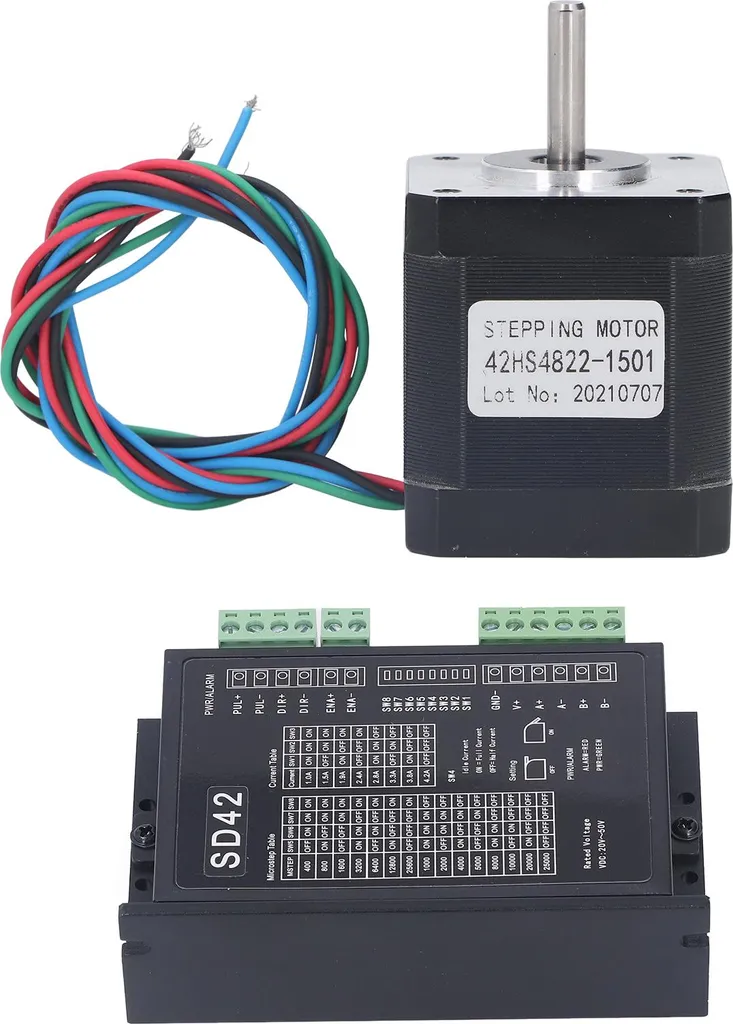 Moteur pas à pas biphasé 10,2V CC avec pilote 20-50V pour imprimante 3D