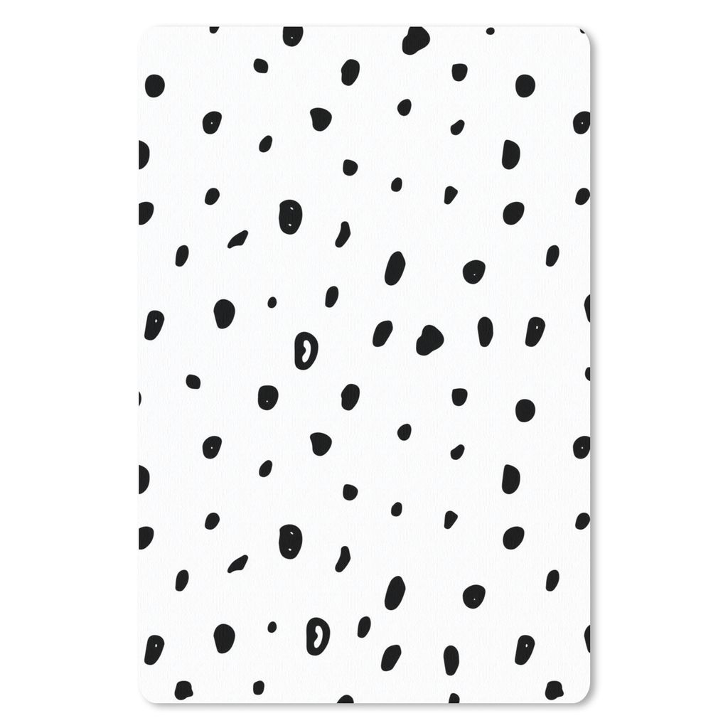 MuchoWow® Mauspad Mousepad Polka dots - Schwarz - Weiß - Produktbild 