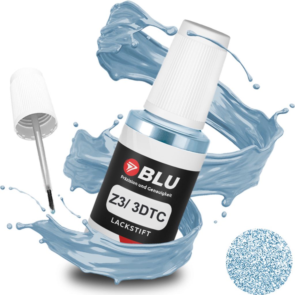 BLU Auto Lackstift Blau kompatibel für Ford Z3 3DTC Tonic Metallic | Auto Lack Reparatur Ausbesserungslack