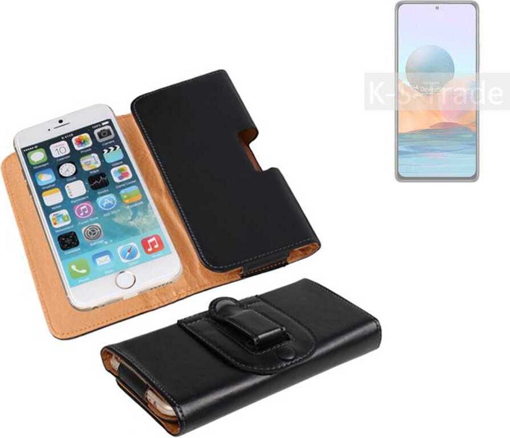 K-S-Trade Schützhülle Handyhülle kompatibel mit Xiaomi Redmi Note 10 Pro Global Holster Gürtel Tasche Schutzhülle Handy-Tasche Smartphone Case