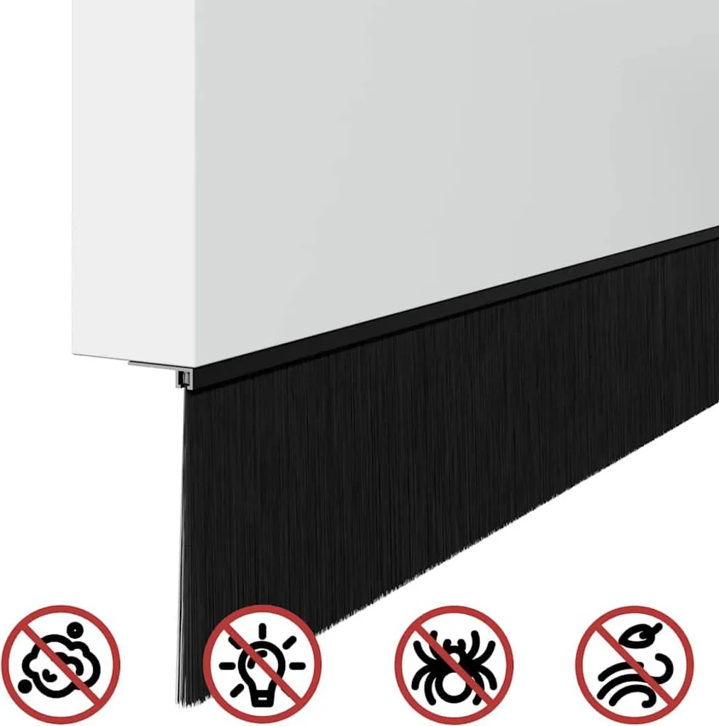 Kit 6 Guarnizioni Sottoporta vidaXL 100 cm Nero - Massimo Risparmio - 8