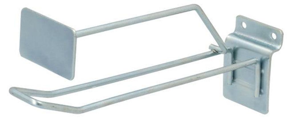 Markenloser Rackhaken mit doppelter Lamelle, Etikett 20 cm