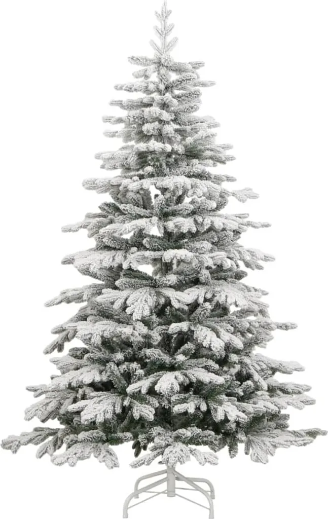 Sapin de Noël Artificiel 180 cm Enneigé Idéal pour Déco Salon Moderne