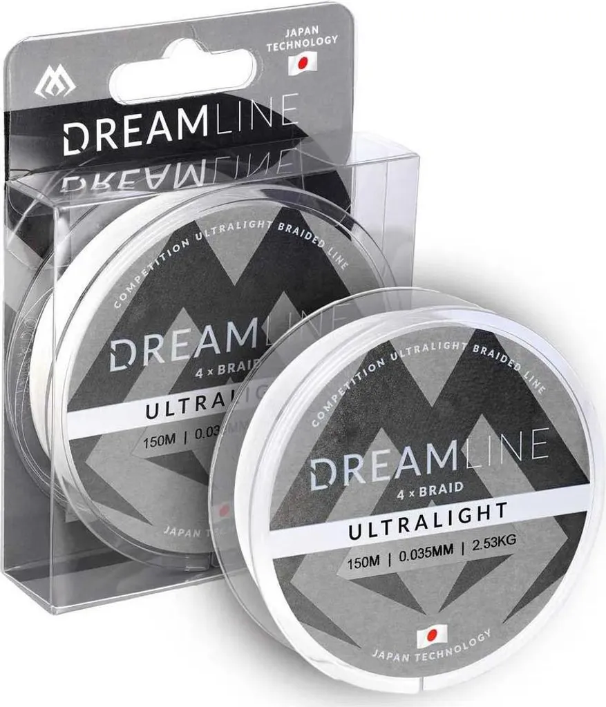 Tresse Mikado Dreamline Ultralight 150m Blanc 0.035mm pour Pêche Ultra-Léger