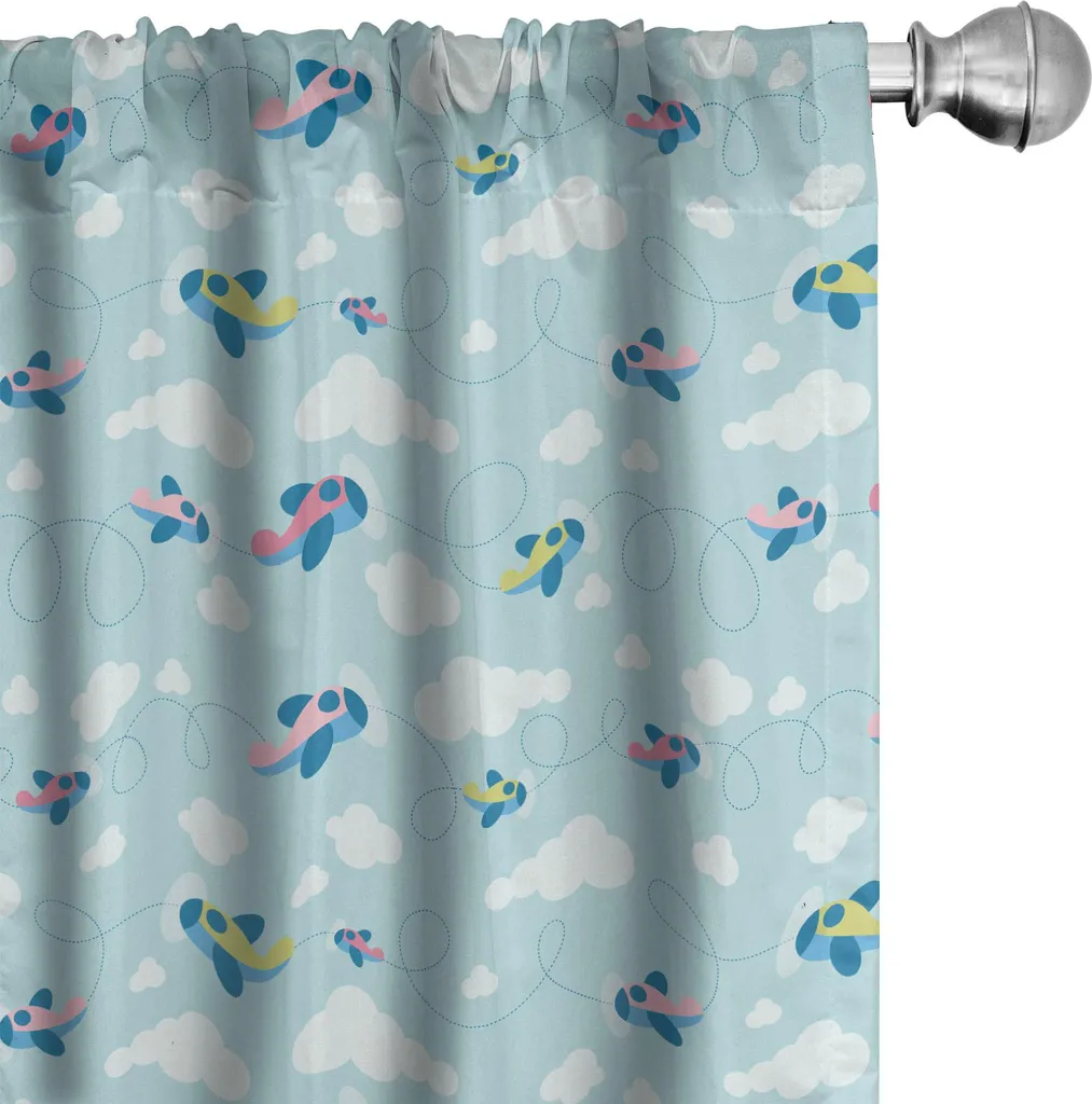 Decorazione Finestre Bambini: Tende ABAKUHAUS Tema Volo 2 Pezzi