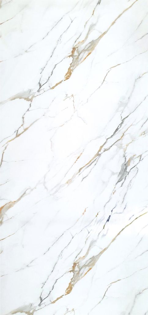 PVC Wandpaneel Duschrückwand Carrara Gold in Marmor-Optik Produktbild 