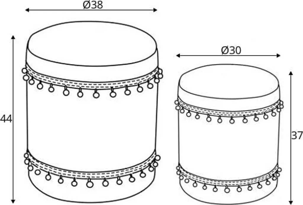 Set 2 Pouf Halmar Grado Gialli con Contenitore: Design Moderno e Pratico - 8