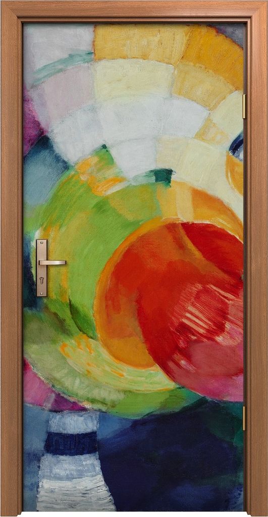 Türposter 90x200 cm Türaufkleber Türtapete Türfolie Klebefolie Frantisek Kupka Scheiben aus Newton