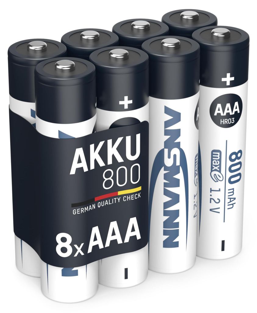 ANSMANN oplaadbare batterij Micro AAA, 800 mAh, 1,2V, Productafbeelding 