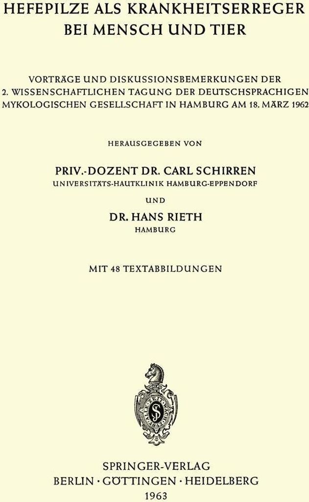 Hefepilze als Krankheitserreger bei Mensch und Tier