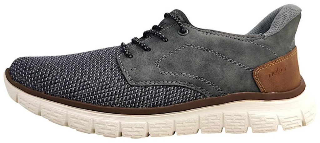 Scarpe da uomo Rieker, mocassini grigi, casual Immagine del prodotto 