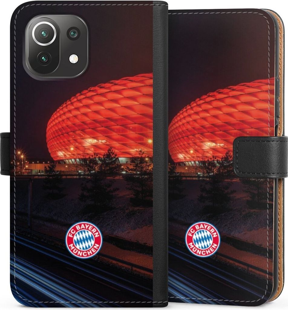DeinDesign Klapphülle für Xiaomi Mi 11 Lite 5G NE Handytasche Lederhülle Tasche FC Bayern München FCB Stadion