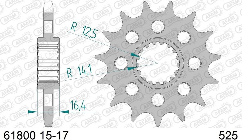 AFAM Standard Stahlritzel vorne 61800 - 525