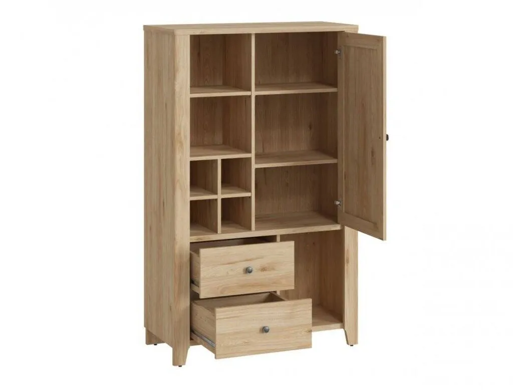 Buffet bas Cestino avec étagères ouvertes pour rangement séjour chic - 2