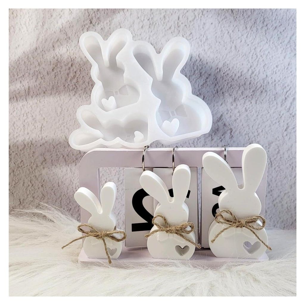 Silikonformen für Ostern, DIY Hasen Silikonform, Gießformen für den Frühling