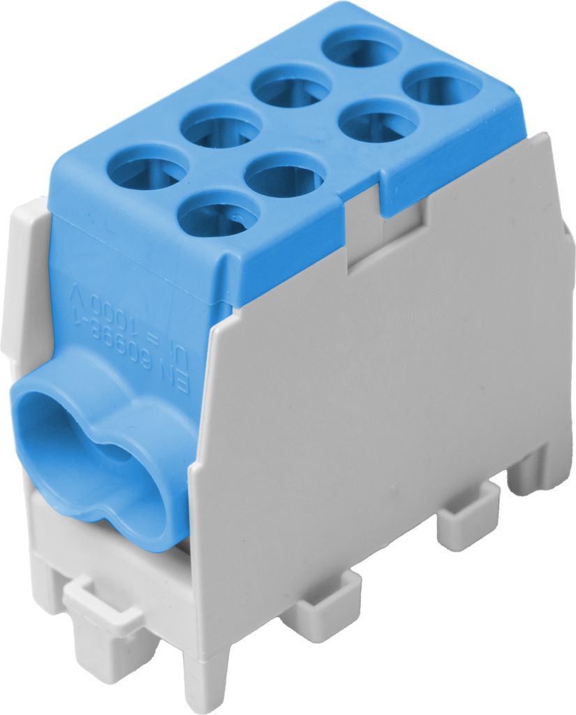 Pollmann HLAK25 1/2 Blau TH35 Hauptleitungsklemme Abzweigklemme Klemmblöcke Verteilerklemme