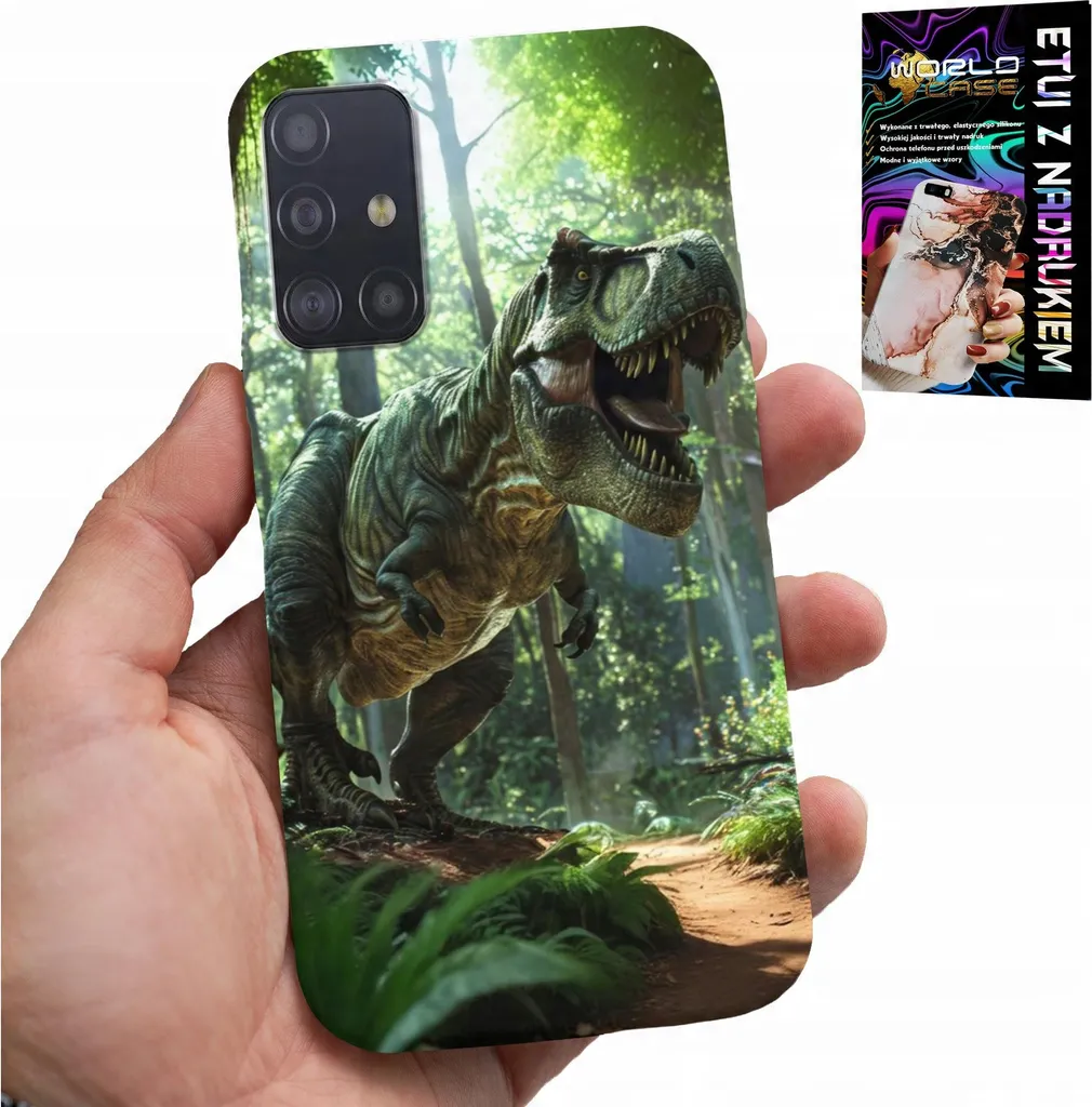 Custodia Samsung A71 Dinosaur Urban Design + Vetro Screen Protector