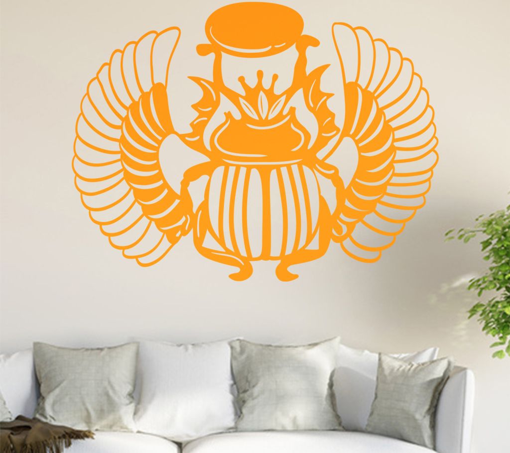 Skarabäus Wandtattoo in 6 Größen - Wandaufkleber Wall Sticker - Dekoration, Küche, Wohnzimmer, Schlafzimmer, Badezimmer