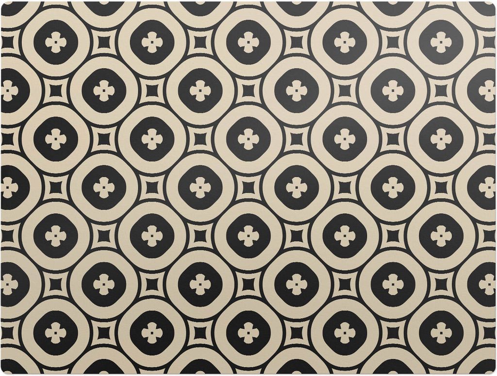 Geometrisches Retro-Muster – Bodenschutzmatte – Rutschfest – Schutzmatte für Büro – Vinylmatte – Stuhlunterlage – 120 x 90 cm