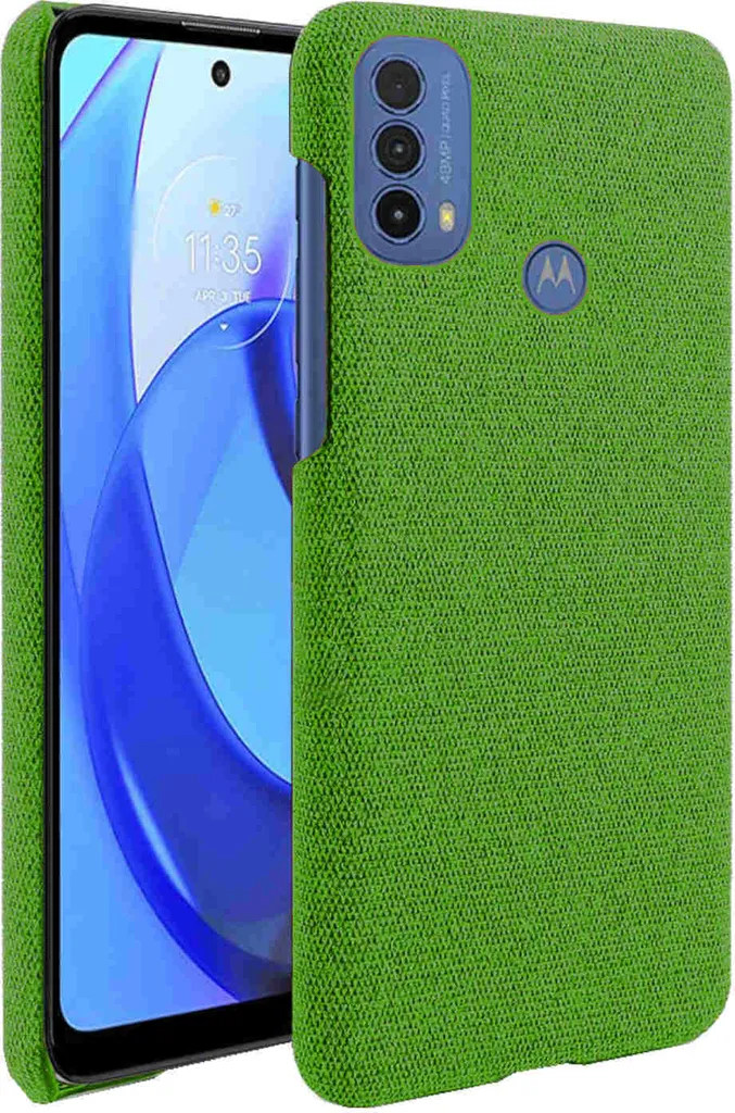 Per Motorola Moto E40 / E20 Struttura Design in plastica Custodia per telefoni cellulari verde