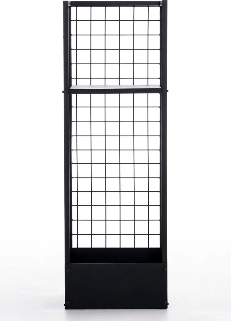 Range-bûches intérieur Forrest noir - Support pour bois de cheminée chic - 4