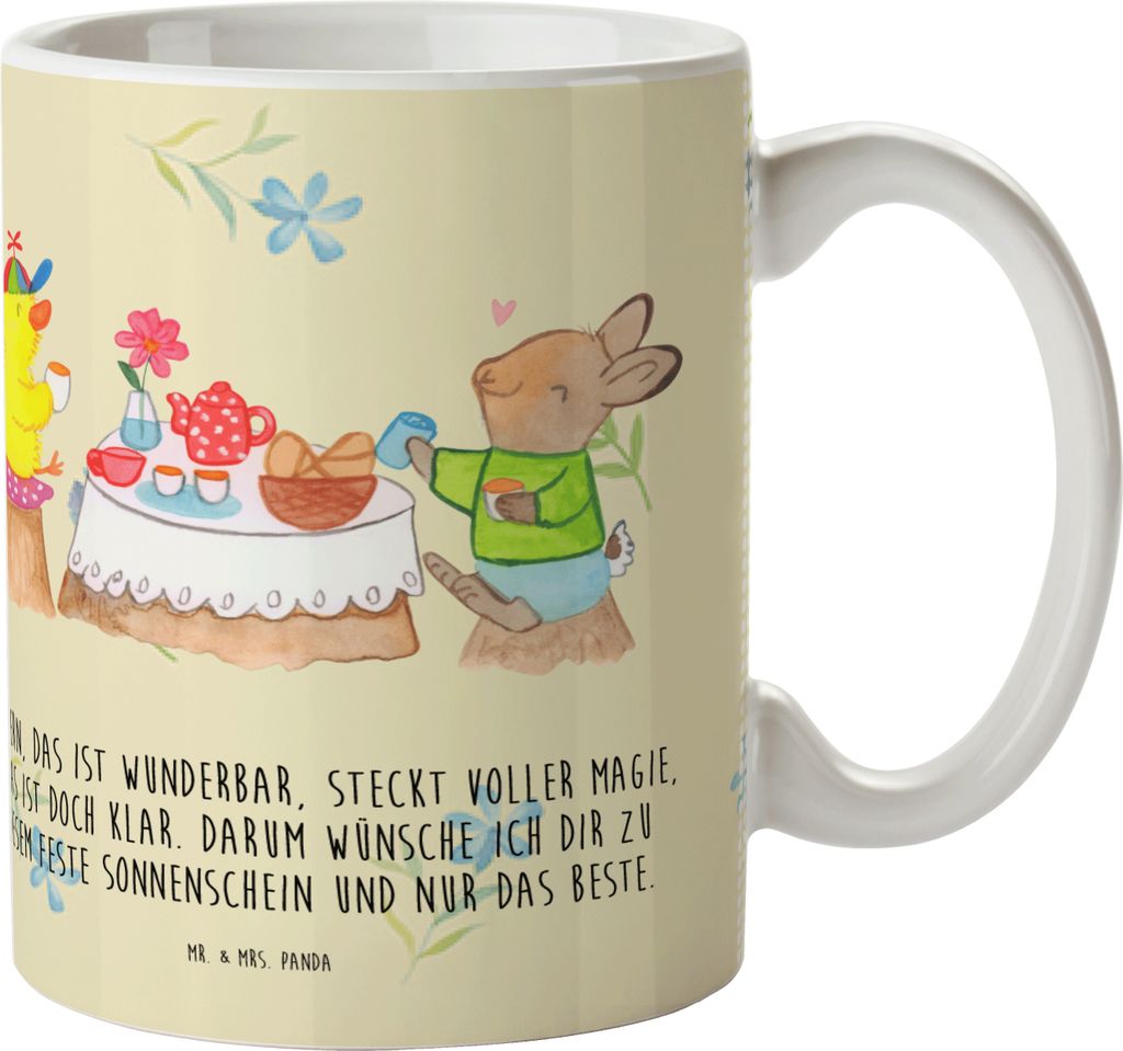 Mr. & Mrs. Panda Plastikbecher Ostern Frühstück - Blumig - Produktbild 