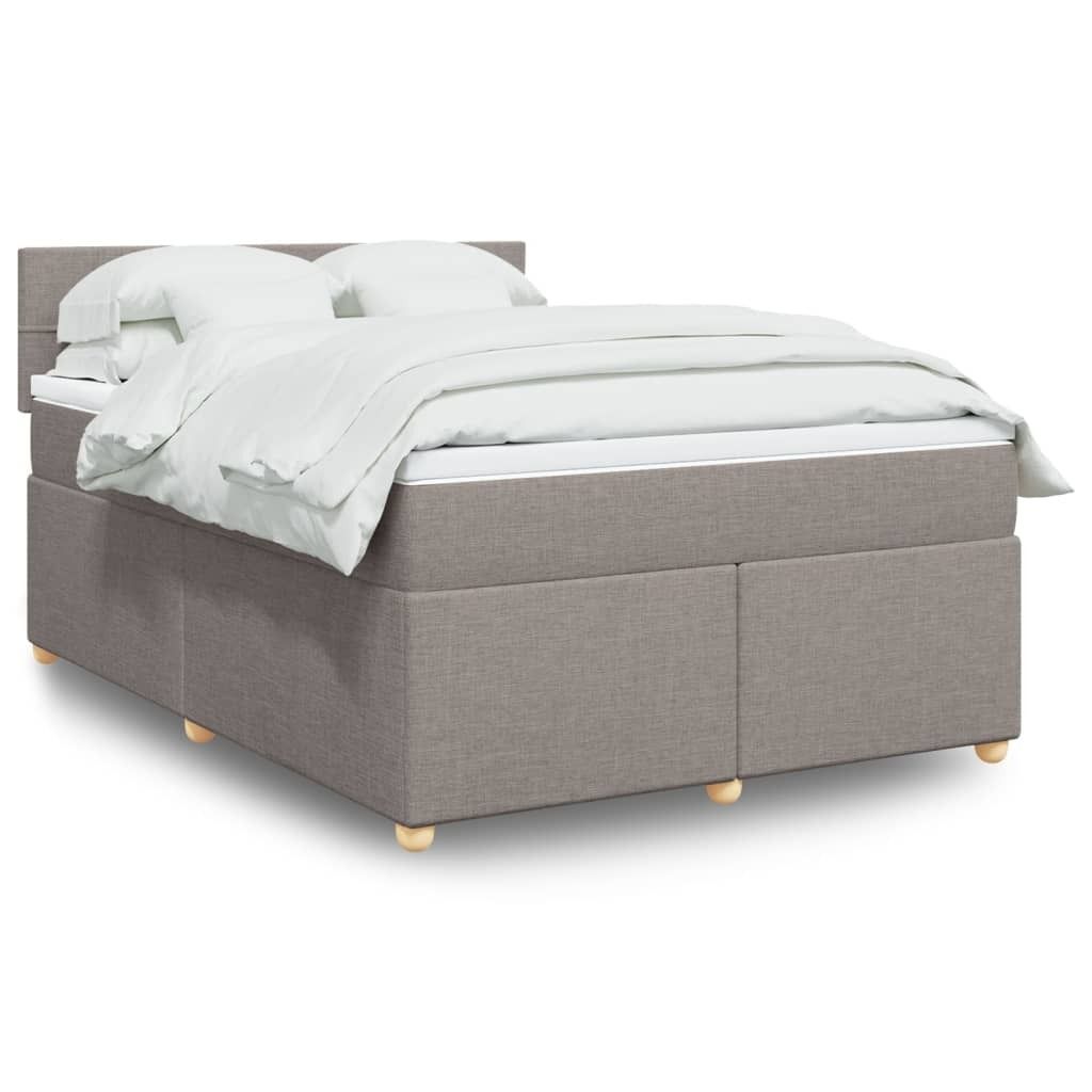 Maison Exclusive - Boxspringbett mit Matratze Taupe 140x190 cm Stoff