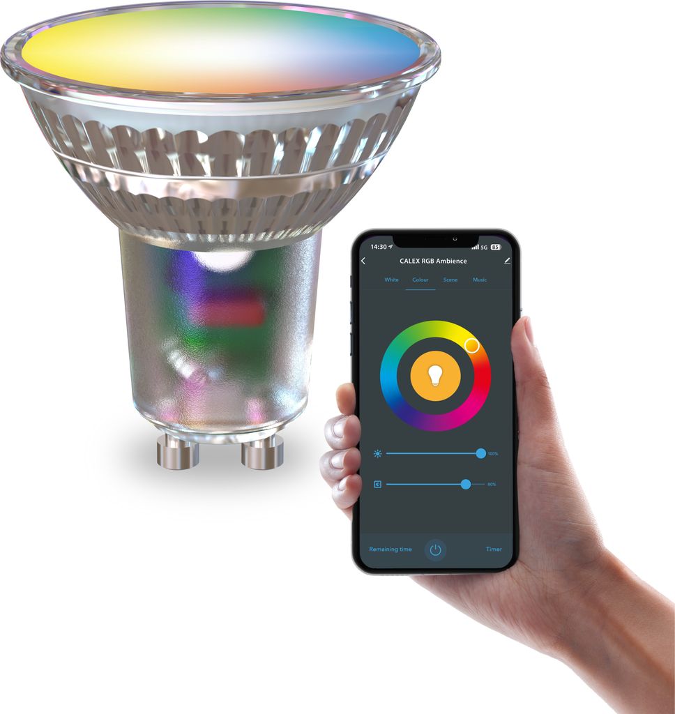Calex Smart LED Spot, GU10, PAR16, RGB-Farben & kalt- bis Produktbild 