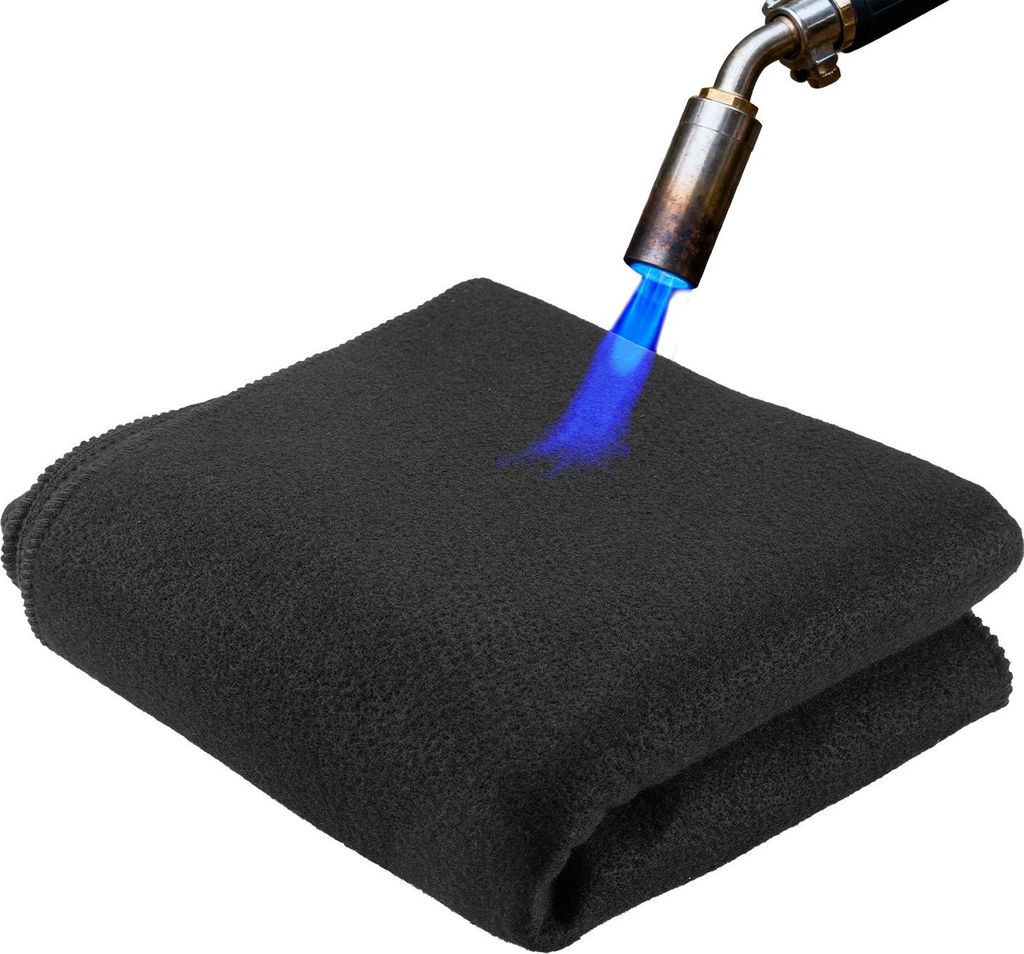 Feuerlöschdecke - Schweiß-/Brandschutzdecke aus Carbonfilz - Größe 101,6 x 101,6 cm - Bis 982 °C Hitzebeständig - Dicke 3,5 mm - Flammhemmend...