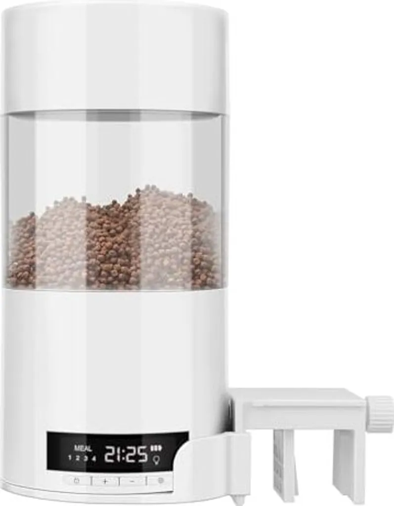 Alimentatore automatico per acquari, 500 ml, grande capacità, display digitale dell'erogatore, alimentatore per pesci USB regolabile