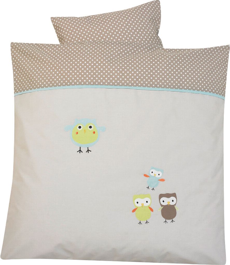 Alvi Bettwäsche Applikation Birds beige Größe 100x135cm