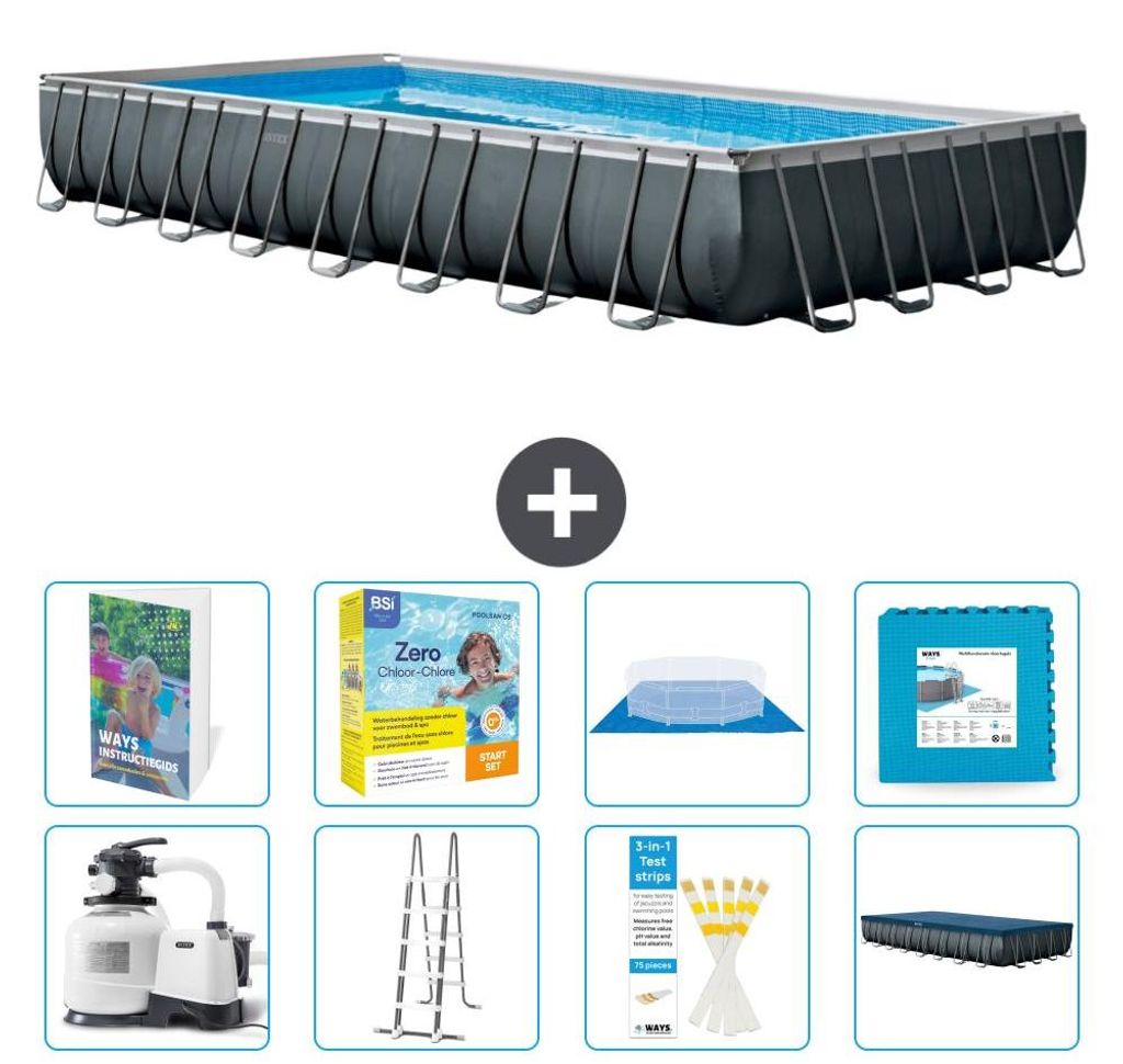 Ultra XTR Pool Rechteckig - 975x488x132 cm - 9-teilig S566