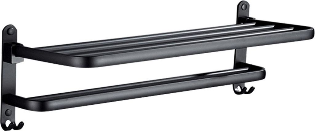 Handtuchhalter fürs Badezimmer, faltbares, montiertes Lagerregal, Space Aluminium, an der Wand montierter Handtuchhalter fürs Badezimmer (40 cm, ...