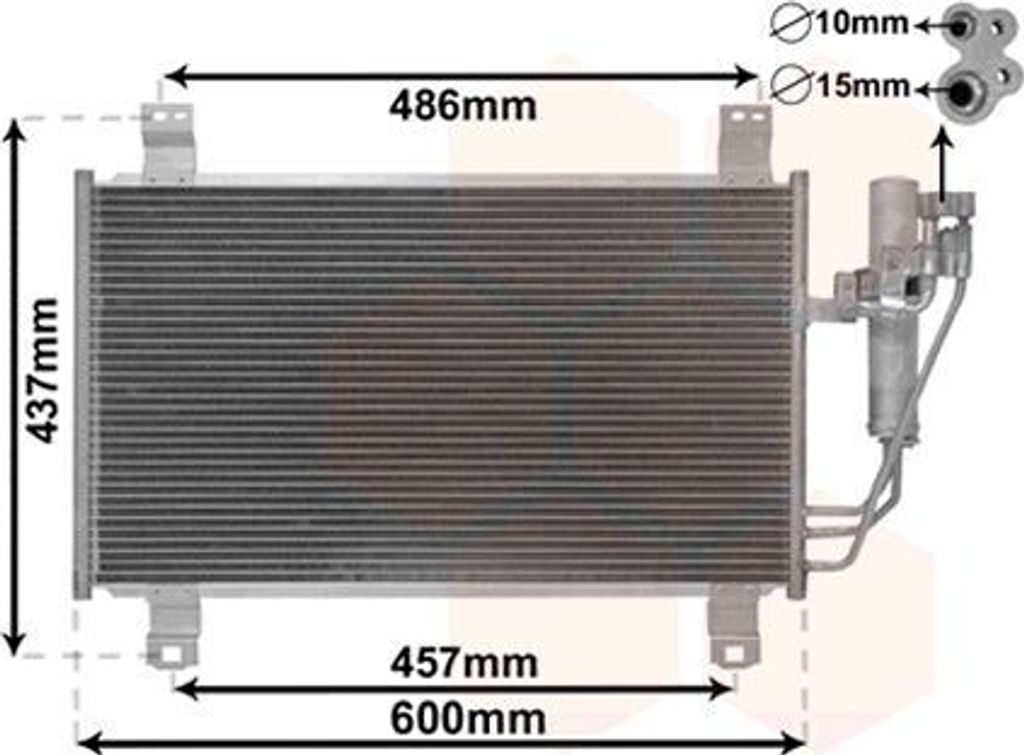 VAN WEZEL 27015701 Kondensator Klimaanlage Klimakondensator für MAZDA CX-3 (DK) +Trockner