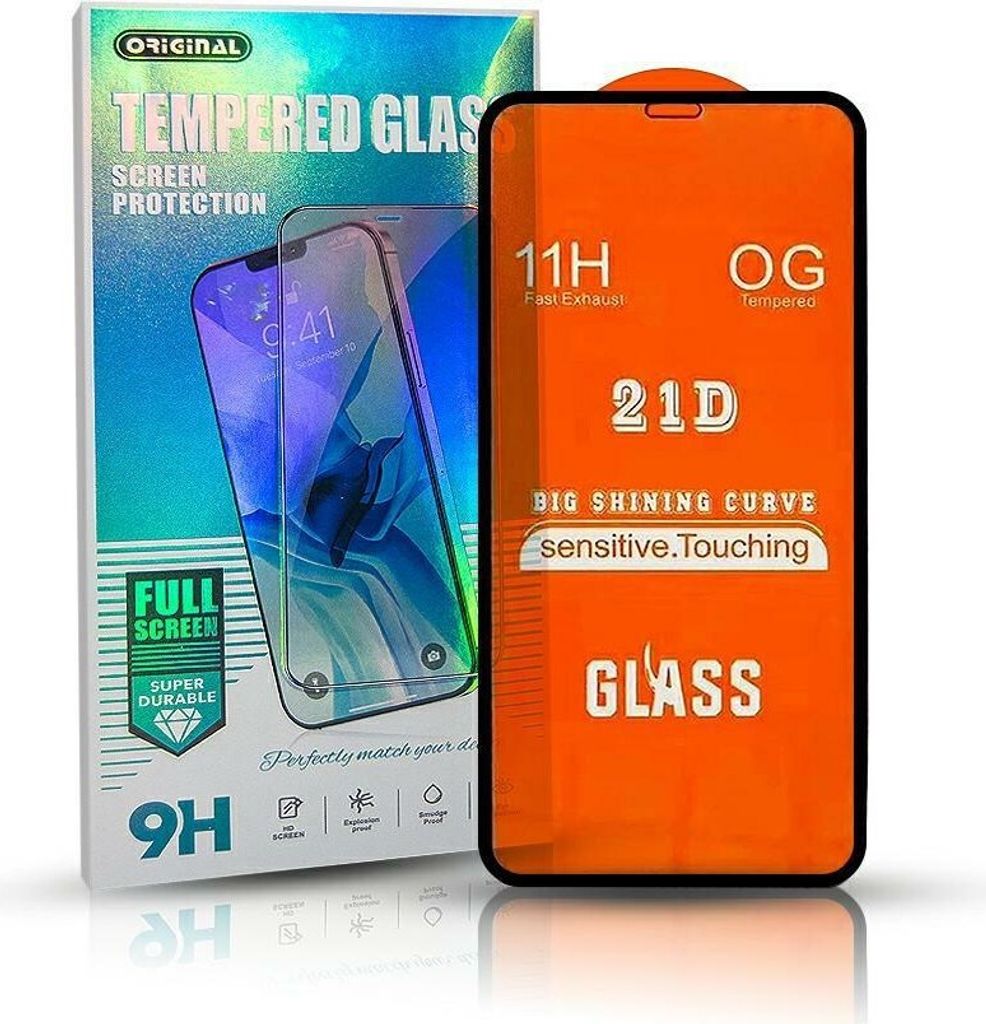 Gehärtetes 9H Glas für iPhone 7/8/SE - Schwarz KP28775