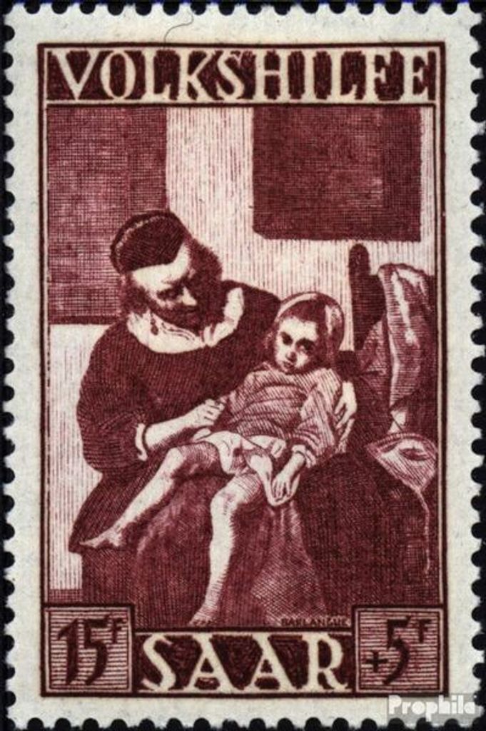 Briefmarken Saarland 1949 Mi 269 postfrisch Volkshilfe:Gemälde (I)