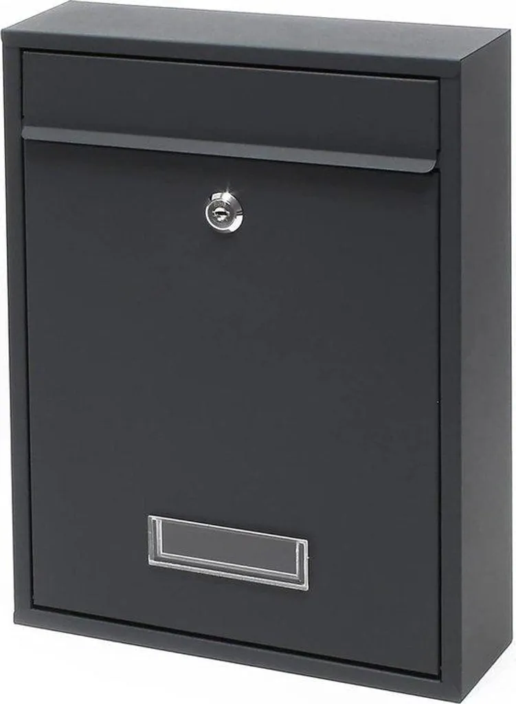 Boîte aux lettres moderne anthracite design sécurisé avec deux clés
