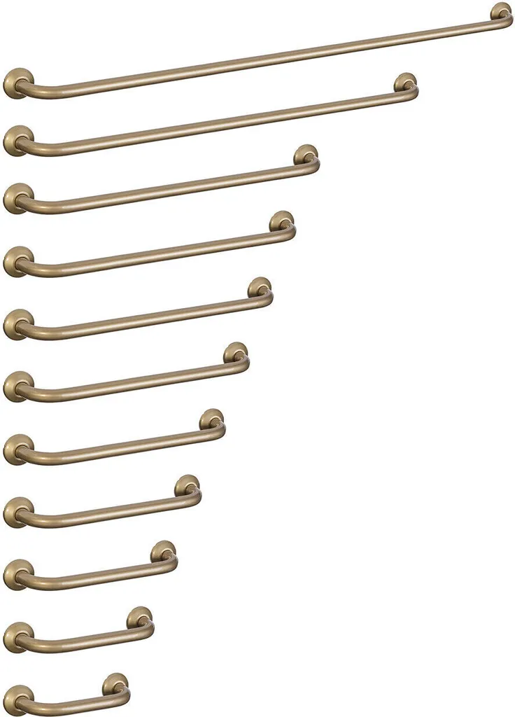 Maniglione Sicurezza Bagno Oro 100cm: Ottone Anticato per Disabili