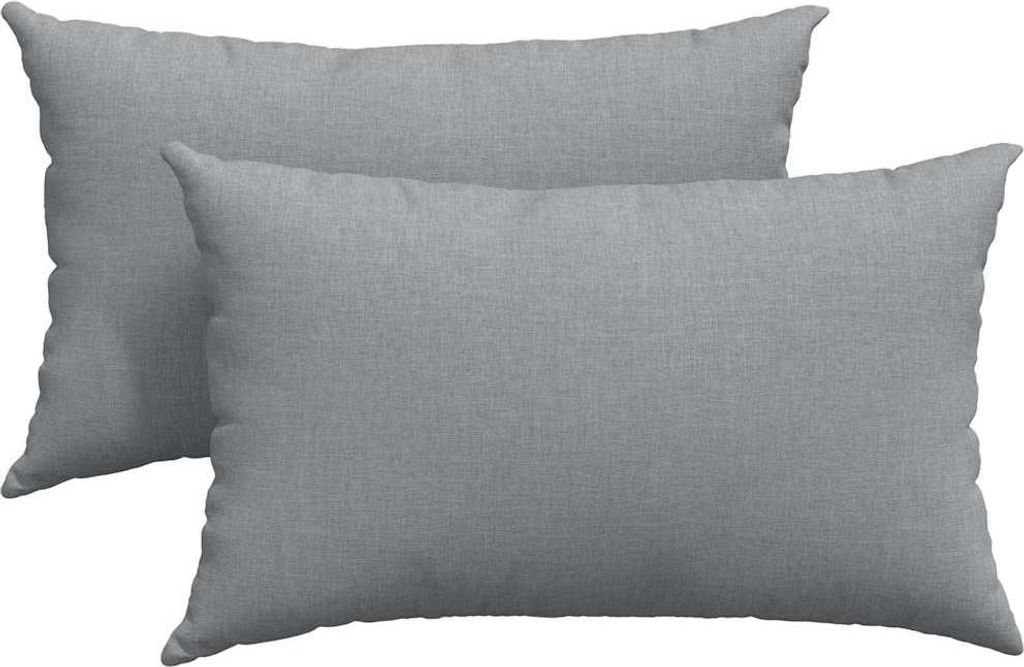 vidaXL Sofakissen 2 pcs Hellgrau 50 x 30 cm Stoff