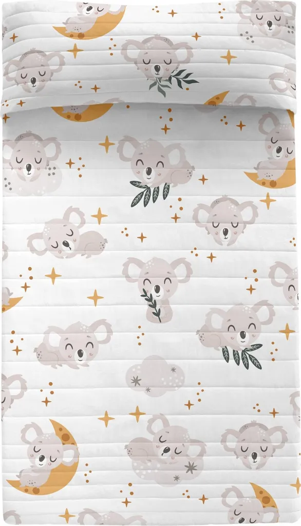 Couvre-lit Koala Moshi Moshi 180x260 cm en Coton Doux Multicolore