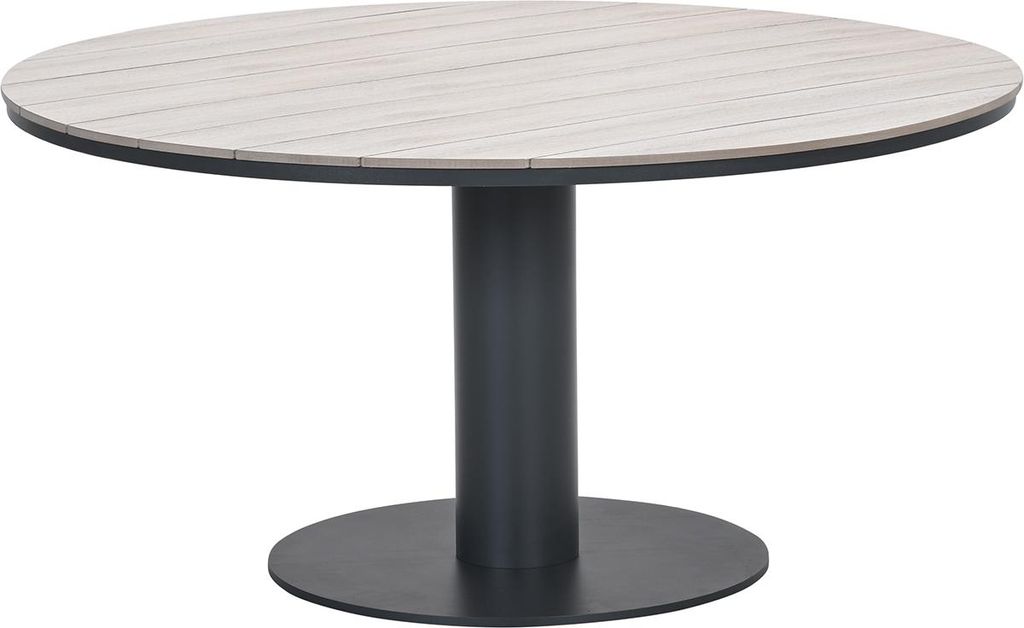 Garden Impressions Newton Dining Tisch - Ø150 cm - carbon black - light teak Vironwood